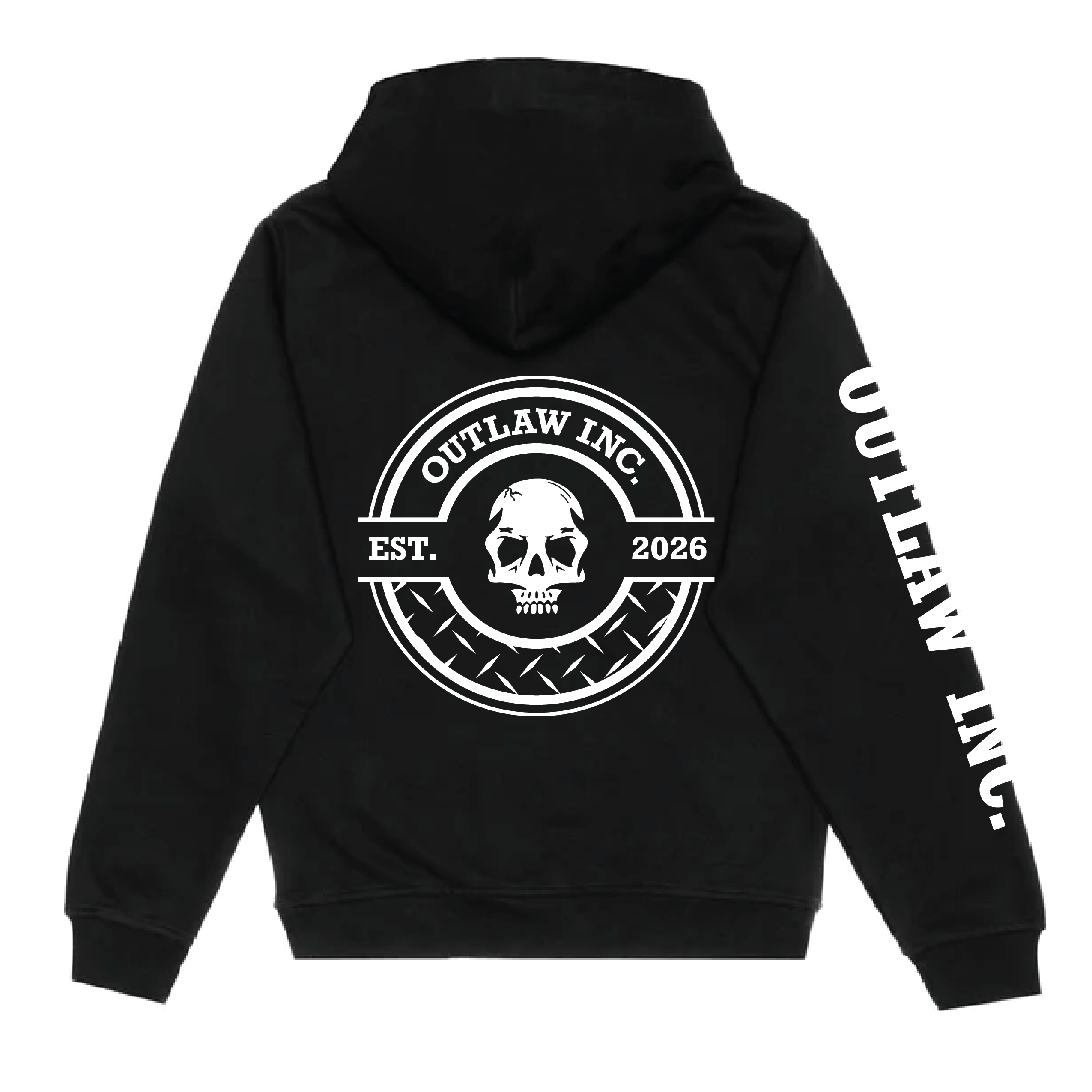 Diamond Plate Full Zip Hoodie back